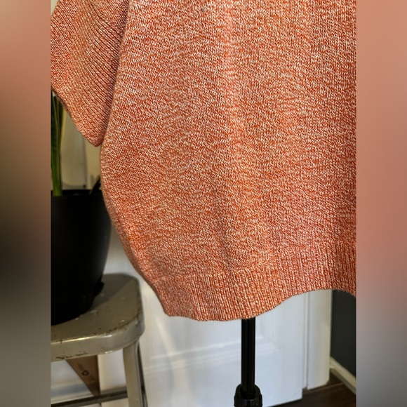 CAbi Foldover Orange Pullover Sweater drop sleeve - Picture 3 of 14